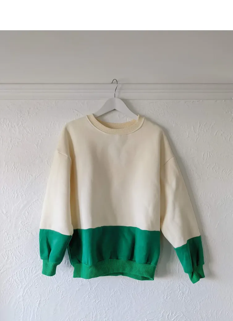 Adult Frankie Colourblock Jumper Green