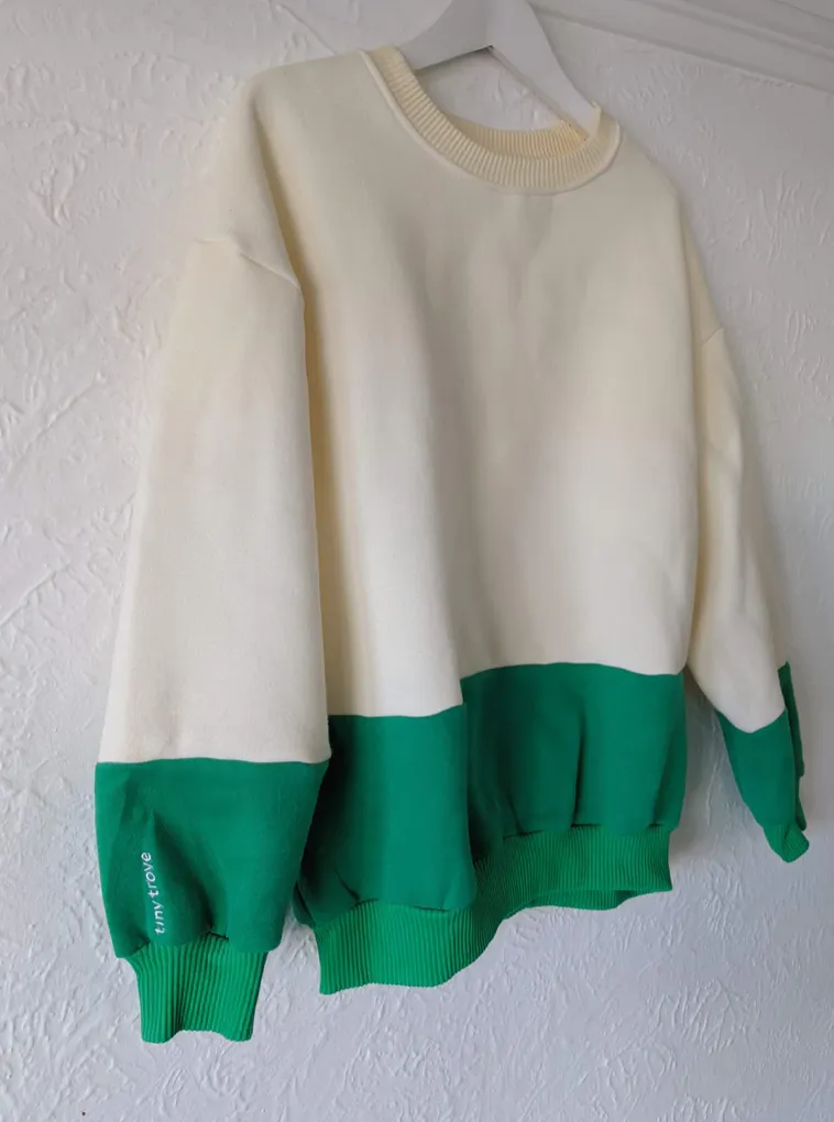 Adult Frankie Colourblock Jumper Green