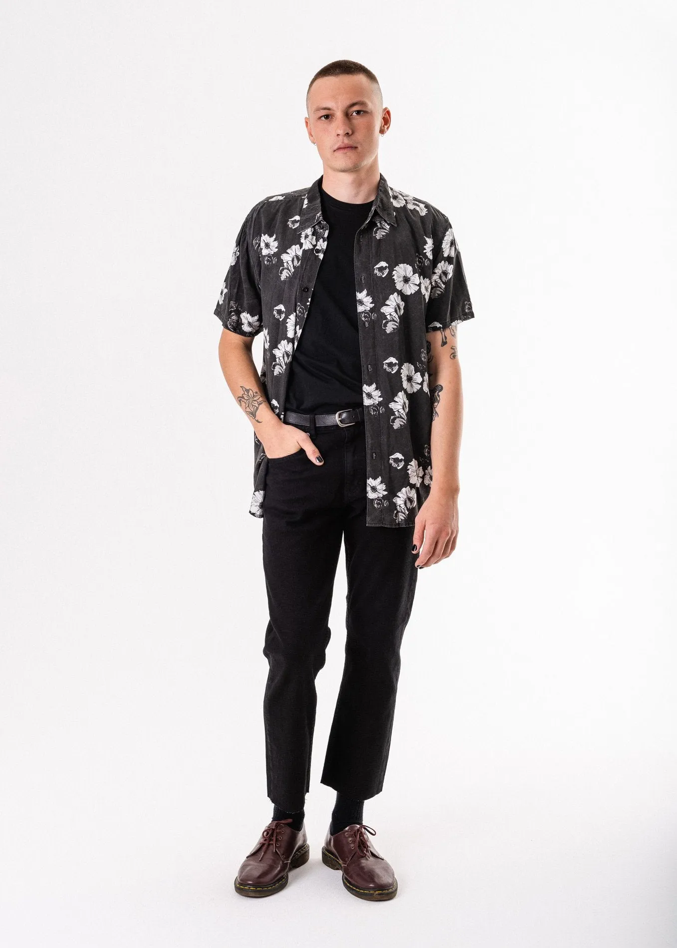 Afends Mens Trap - Box Short Sleeve Shirt