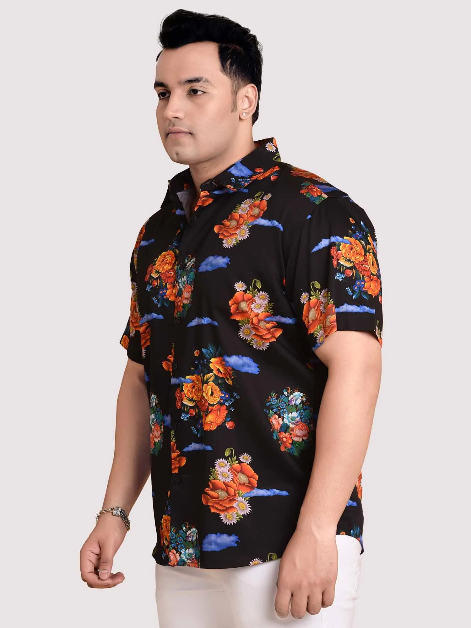 Baroque Digital Printed Shirt Men's Plus Size