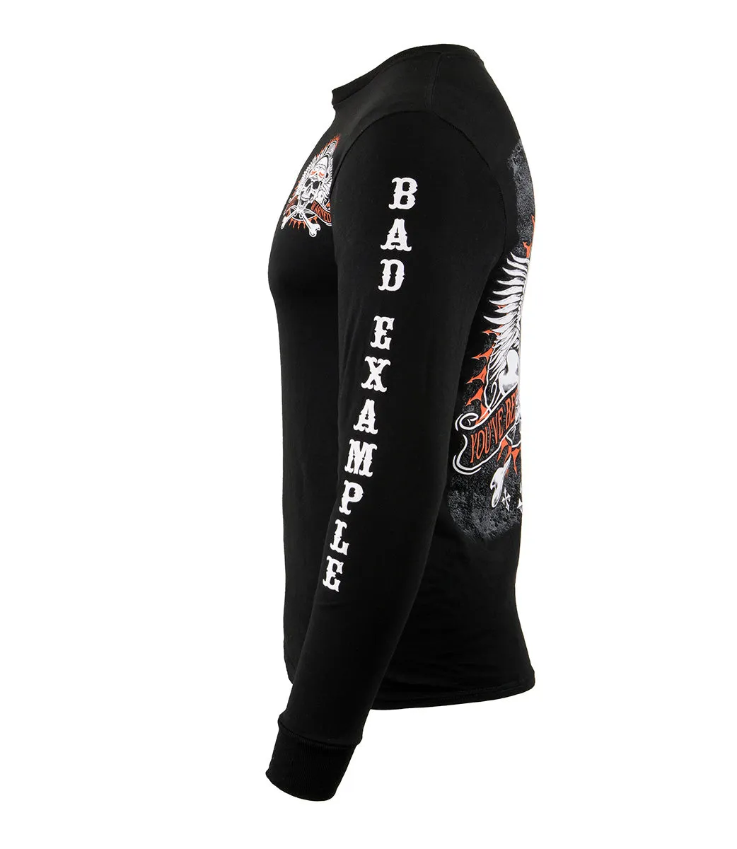 Biker Clothing Co. BCC117002 Men's Black 'Bad Example, You've Been