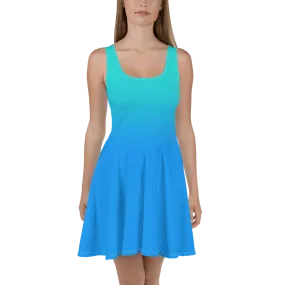 Blue Gradient Women's Skater Dress