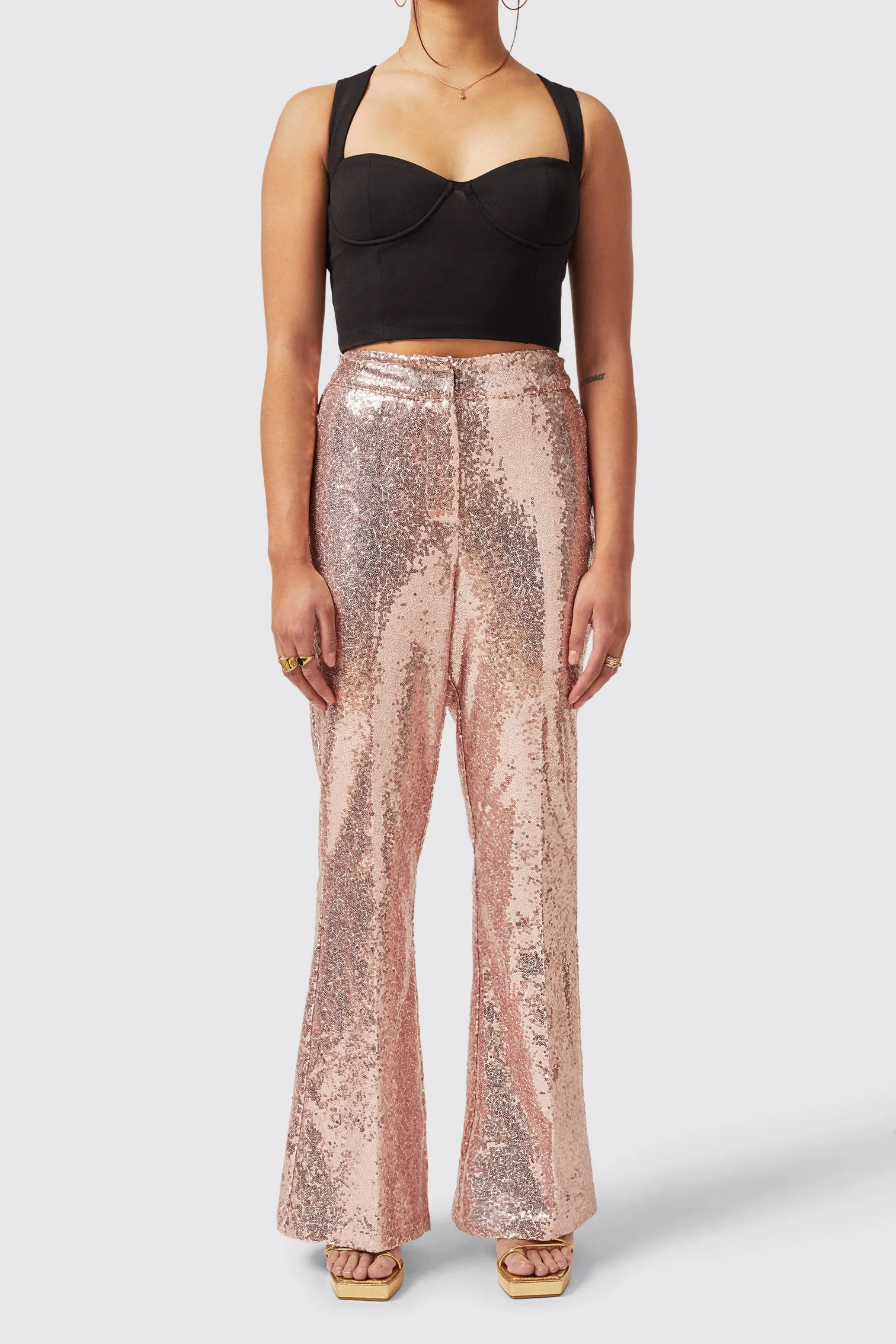 Caladium Slim Fit Pink Sequin Suit - ARCHIVE