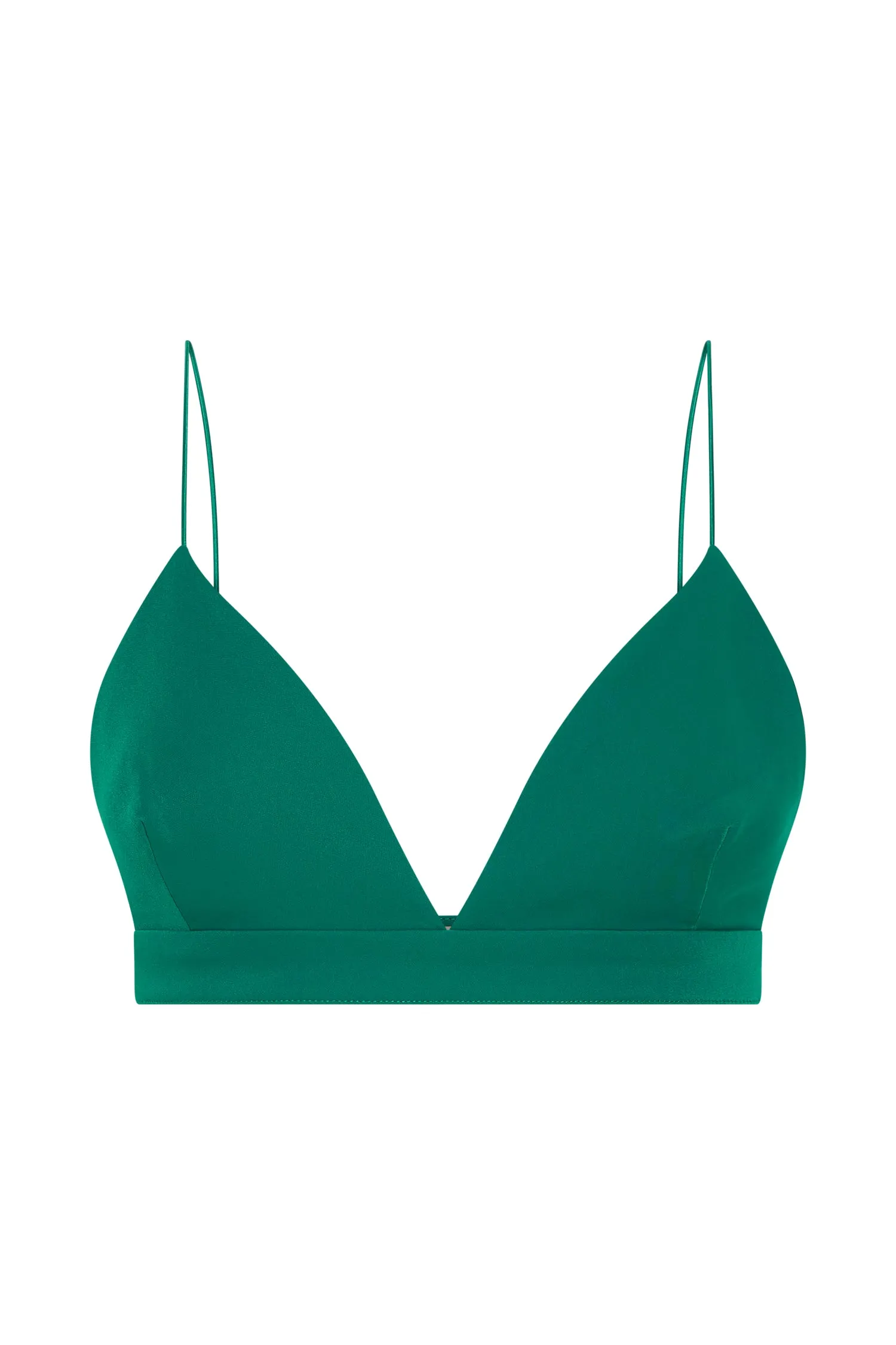 Cynthia Triangle Bralette - Bottle Green