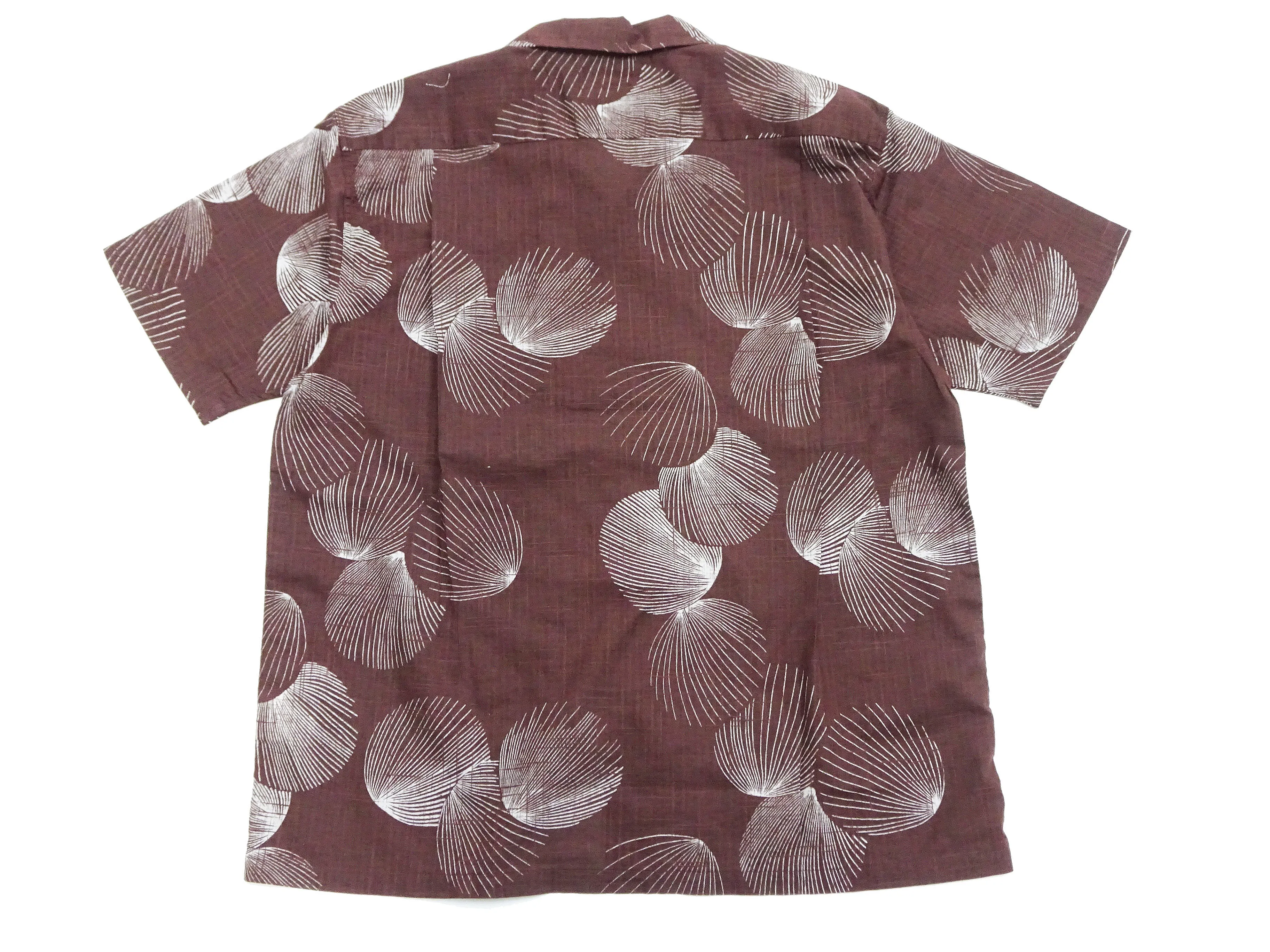 Duke Kahanamoku Hawaiian Shirt Men's Duke's Shell Short Sleeve Cotton Linen Aloha Shirt DK39094 138 Brown