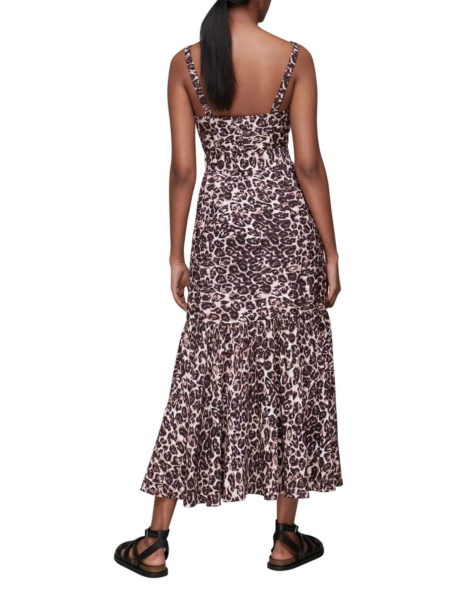 Eleta Leopard Silk Mix Dress