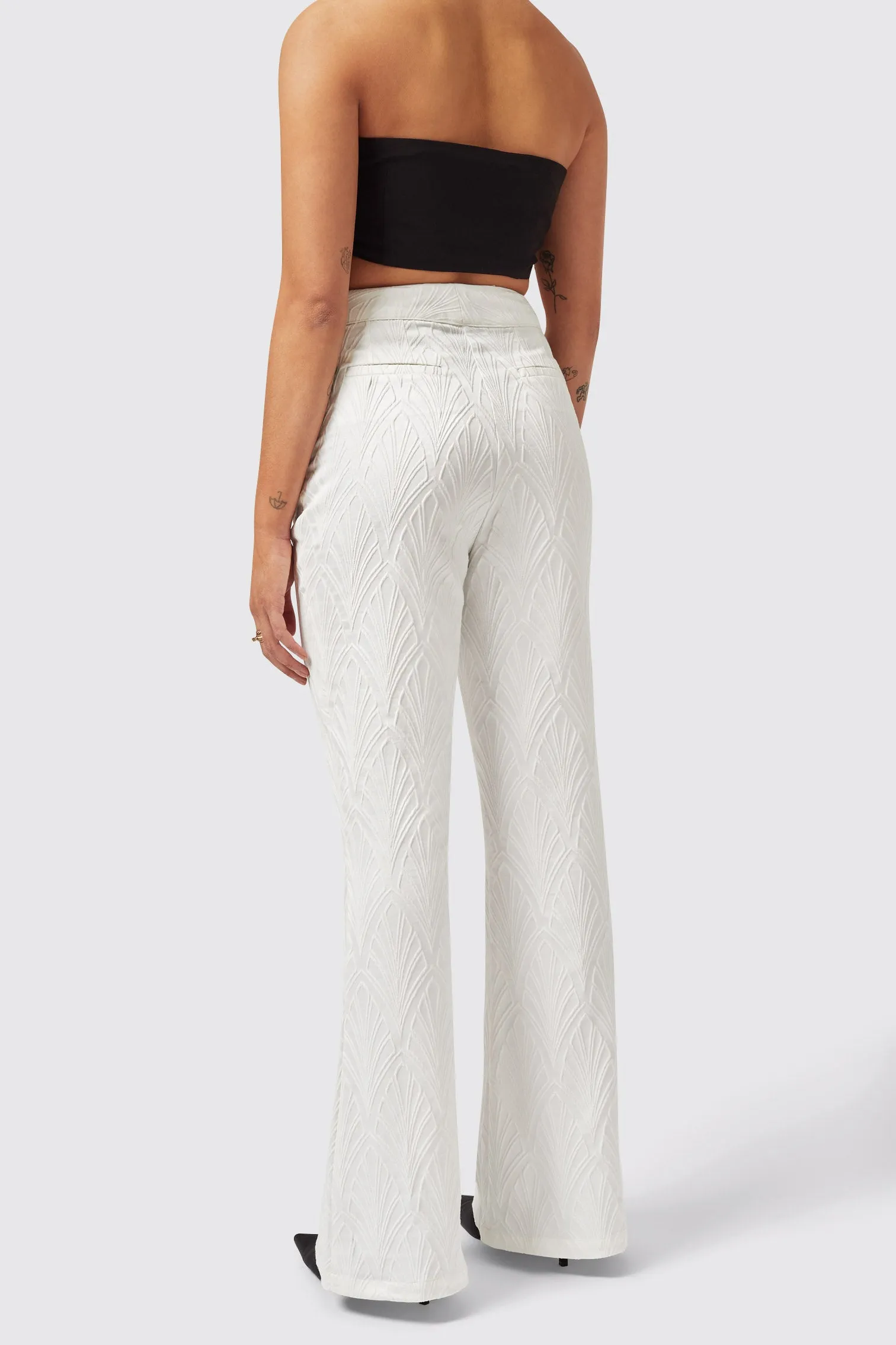 Fiore Slim Fit White Trouser - ARCHIVE