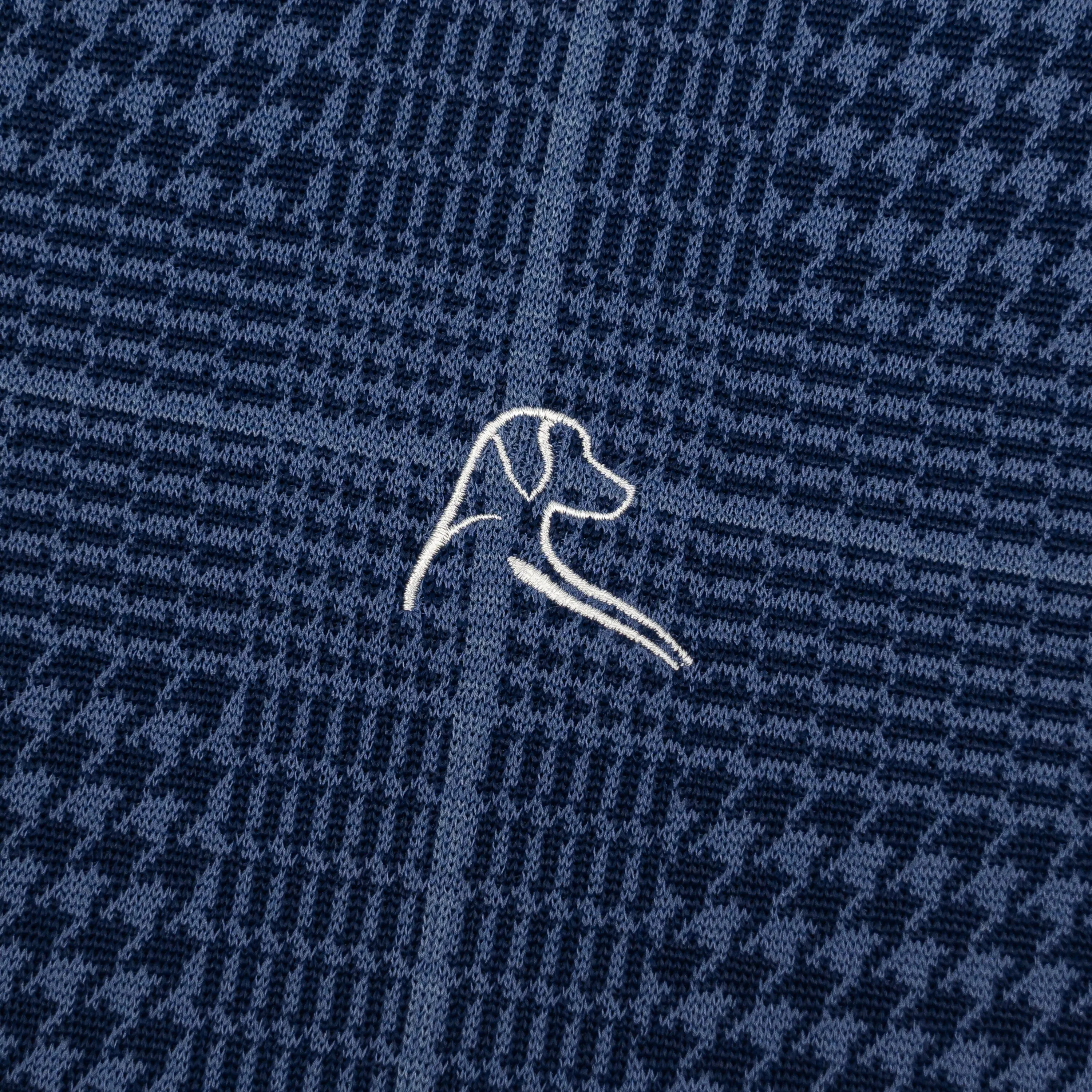 Glen Plaid Jacquard Performance Q-Zip | The Glen Plaid - Fleet Navy/Slate Blue