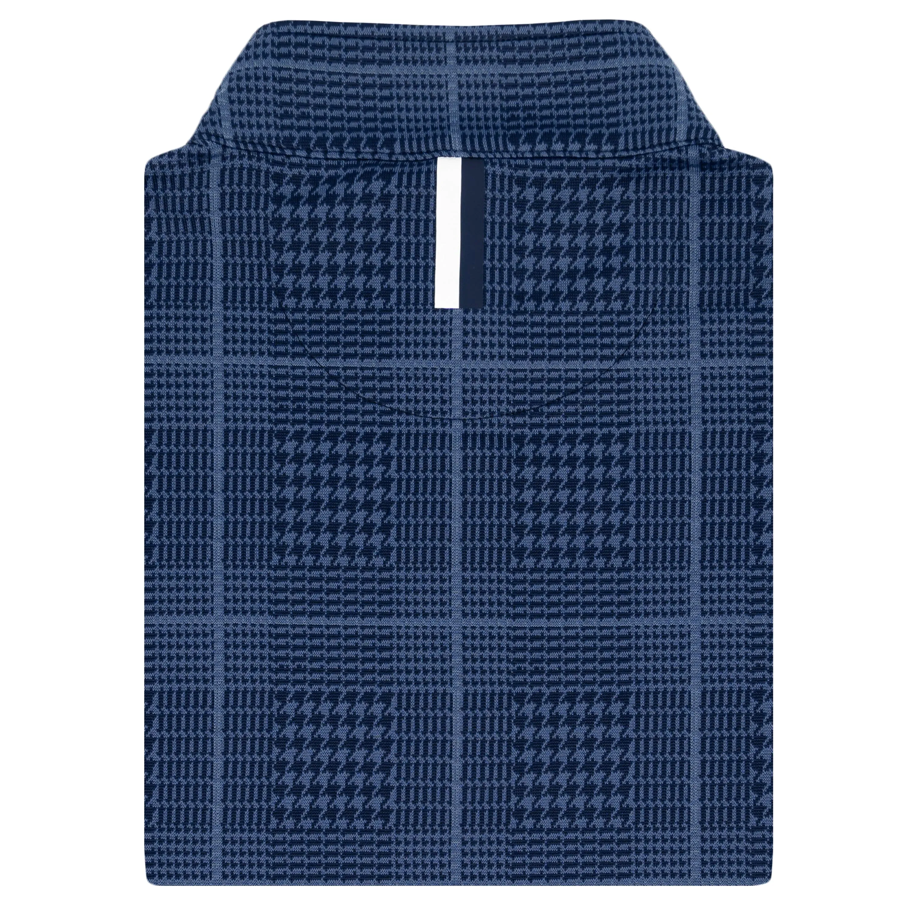 Glen Plaid Jacquard Performance Q-Zip | The Glen Plaid - Fleet Navy/Slate Blue