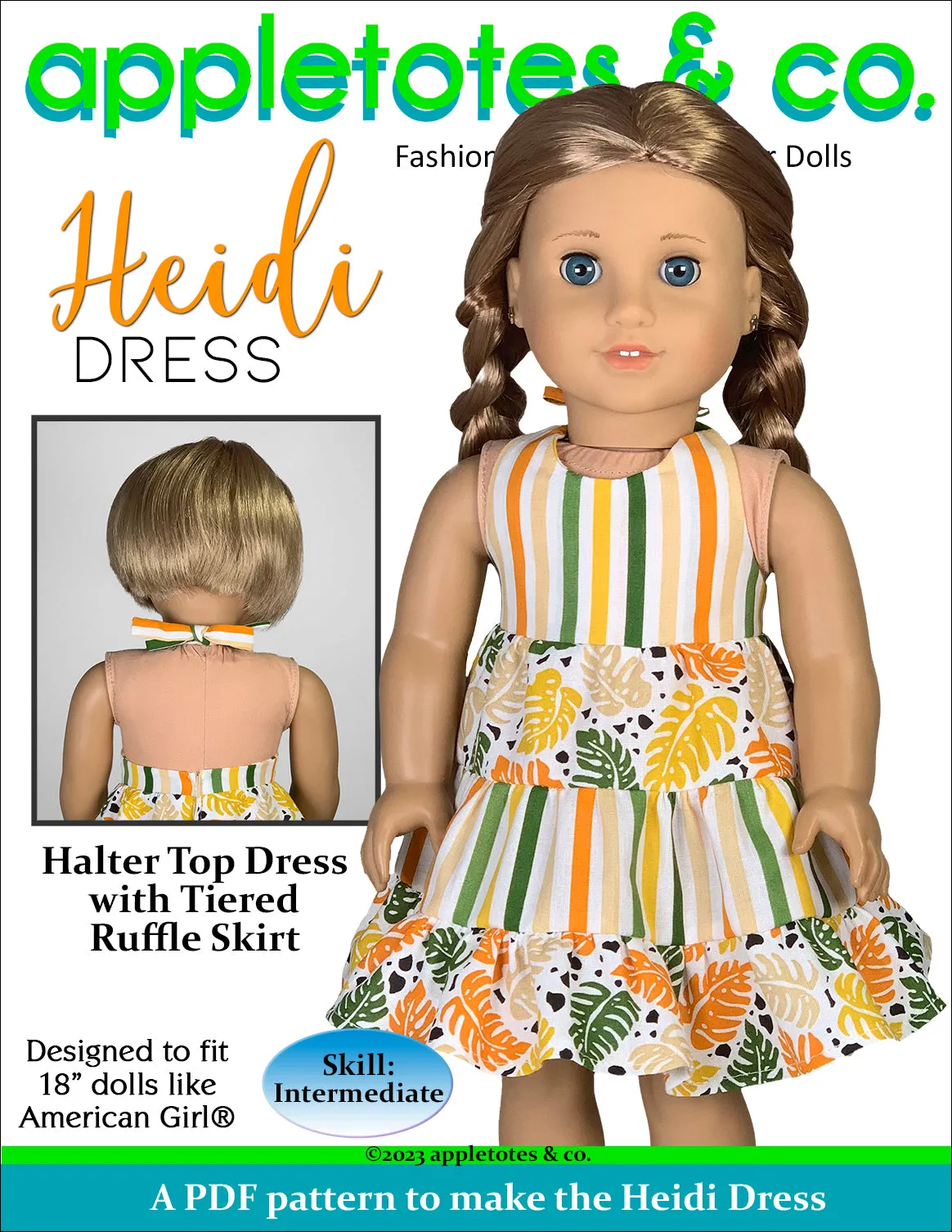 Heidi Dress 18 Inch Doll Sewing Pattern