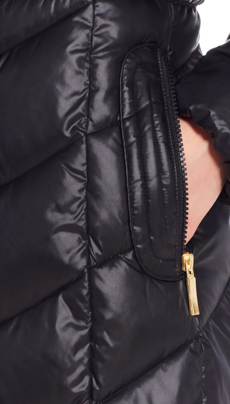 HOODED QUILTED PUFFER JACKET