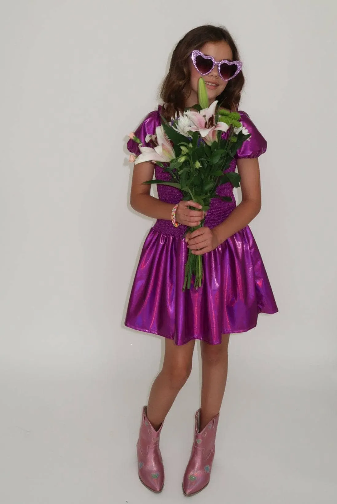 Iridescent Smock Dress