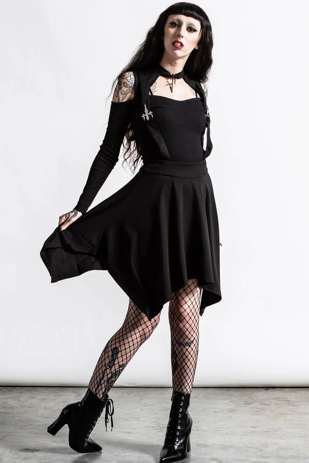 Killstar Aggie Suspender Skirt