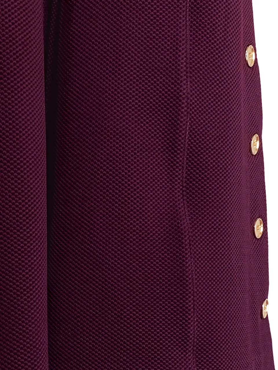 Last Chance! Plum Red-Purple Flare Leg Pull On Button Pants