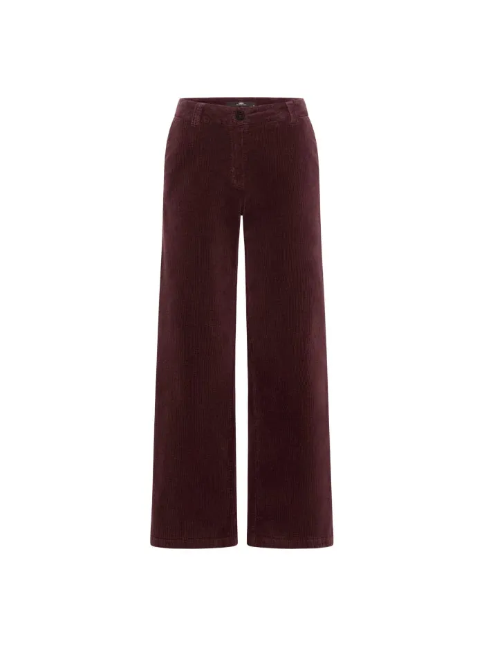 LAST ONE in 42 - Marlene Corduroy Trousers - Brown Bordeaux