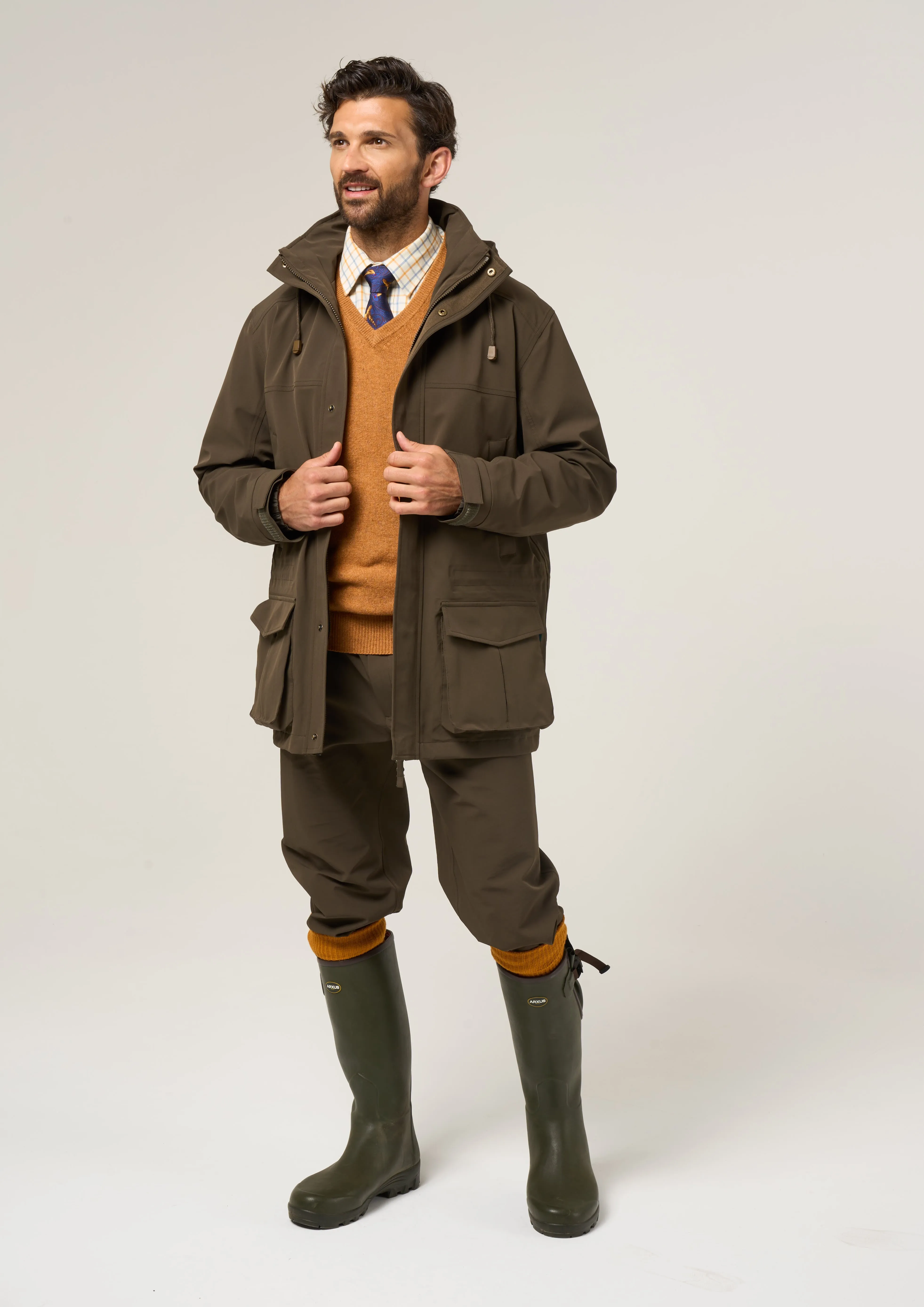 Lockwood Men's Shooting Coat In Olive - Shooting Fit