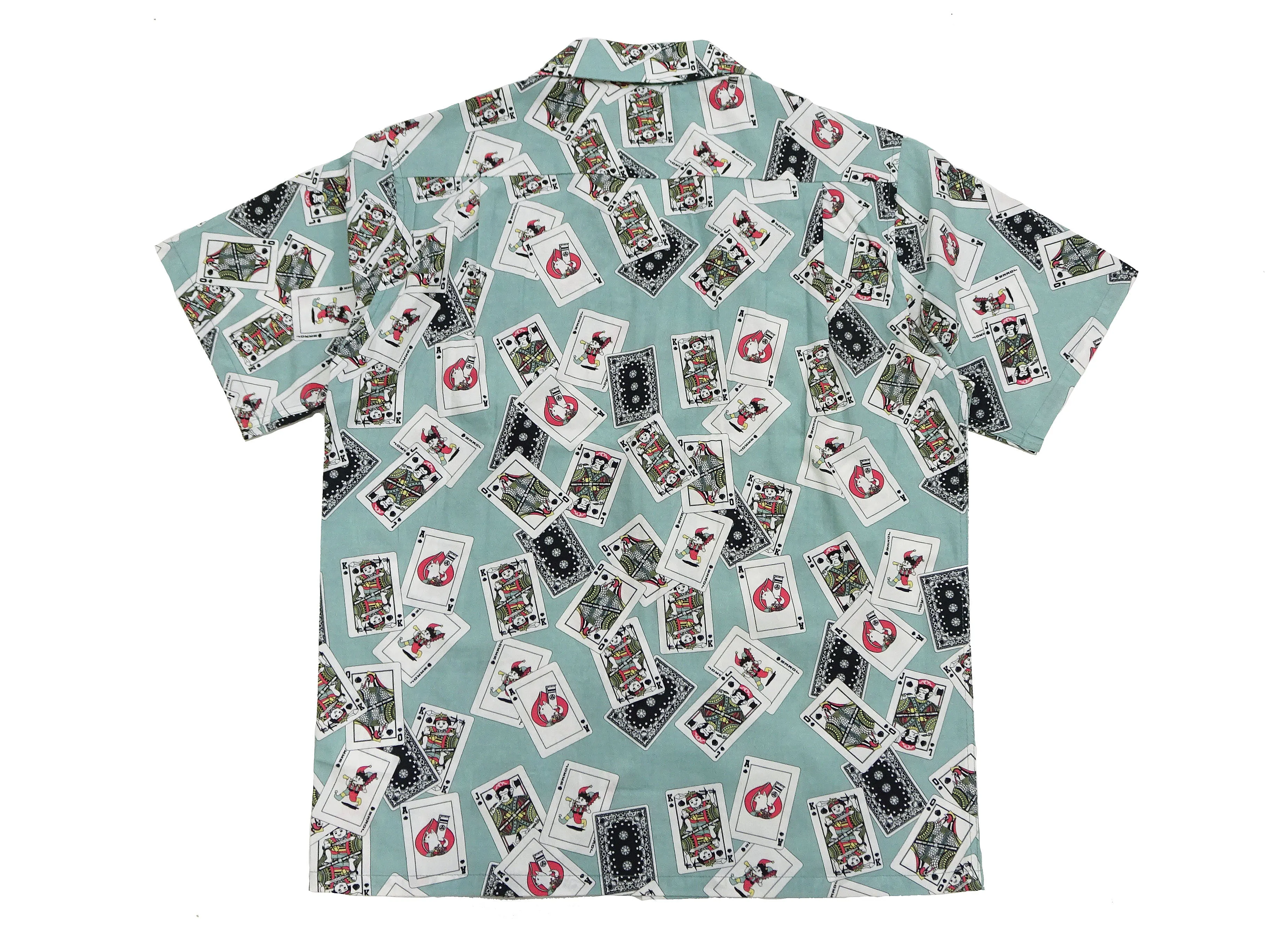 Momotaro Jeans Shirt Men's Short Sleeve Japanese Aloha Shirt Hawaiian Shirt MSS1010M31 Green