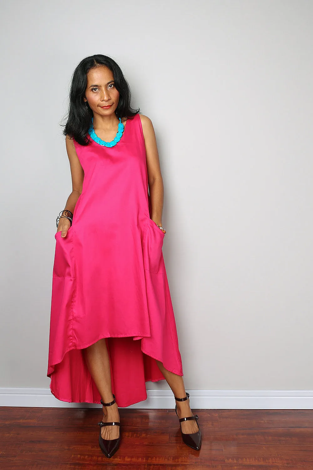 Pink Dress - Hot Pink Halter Dress : Let's Party Collection 2015