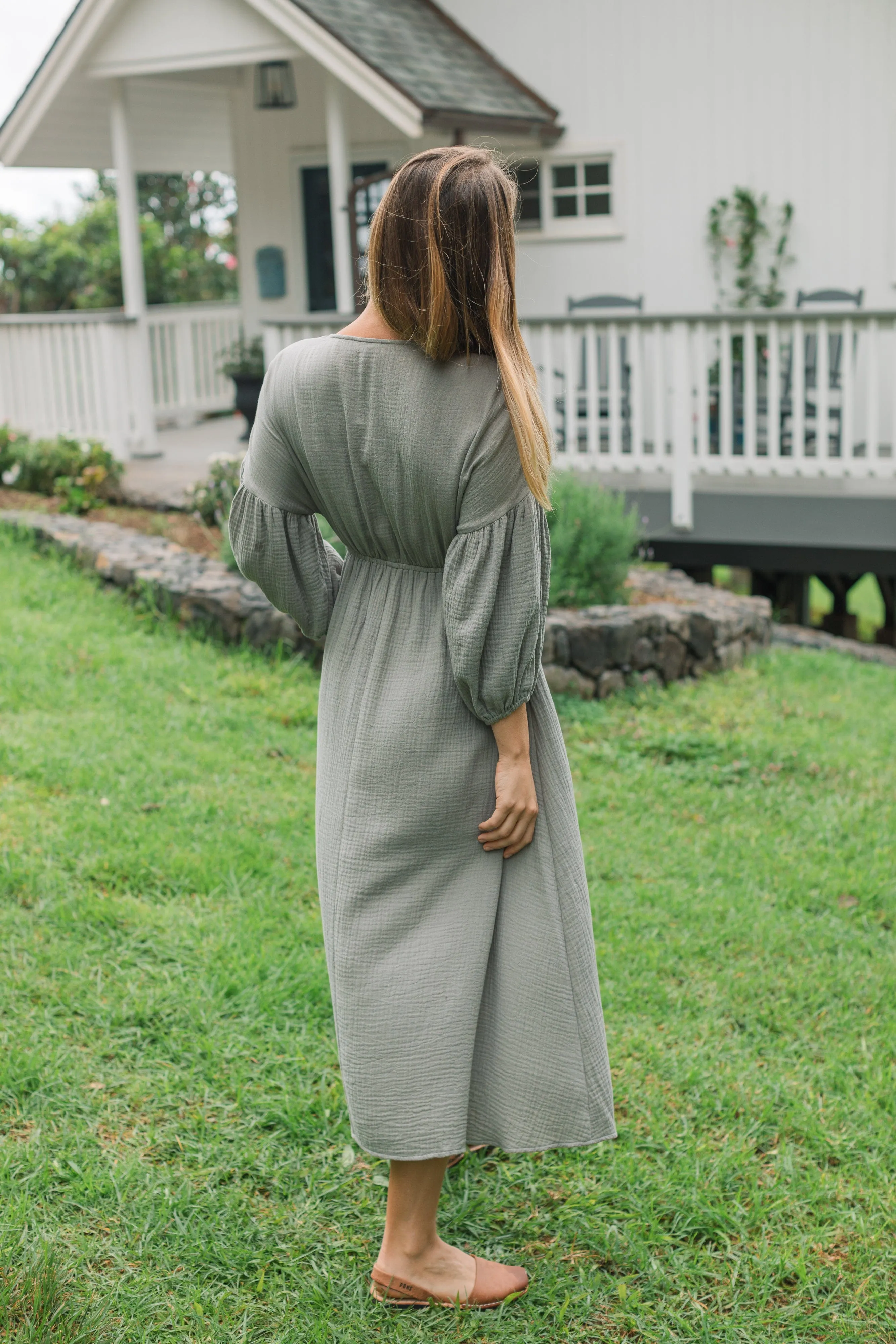 Port Augusta Dress - Dusty Eucalyptus