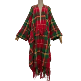 Pre Order:  Cozy Warm Plaid Tassel Cardigan - WINI