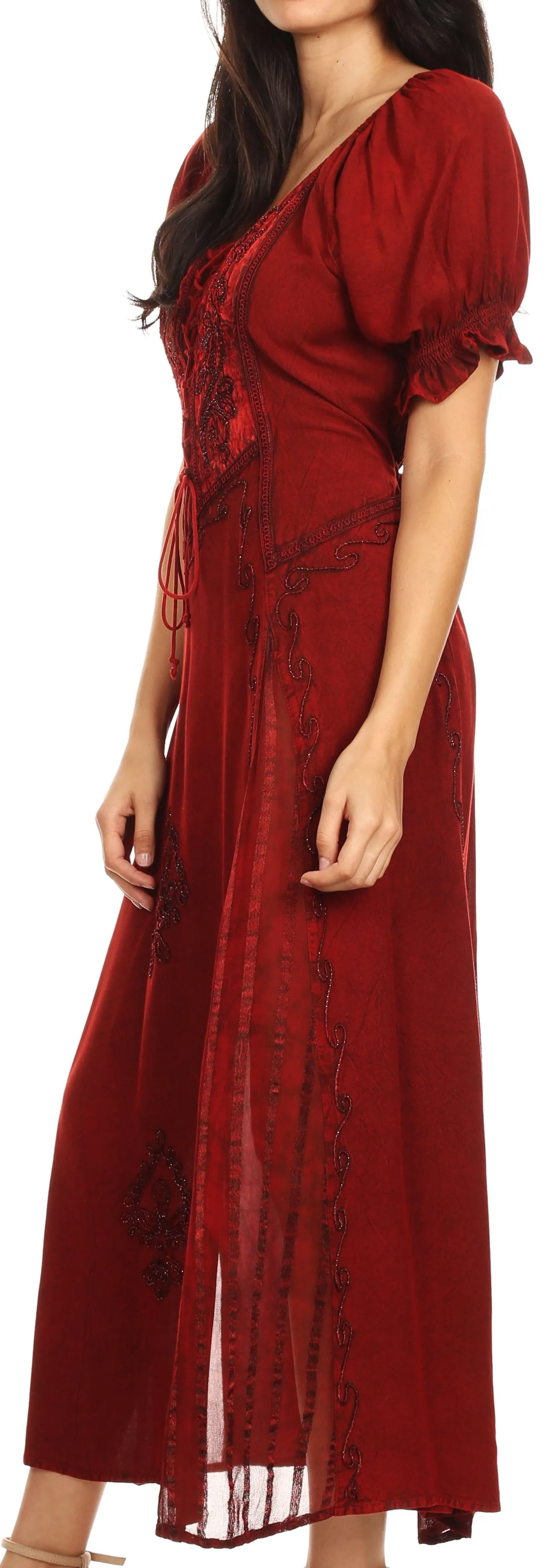 Sakkas Bridget Embroidered Renaissance Dress