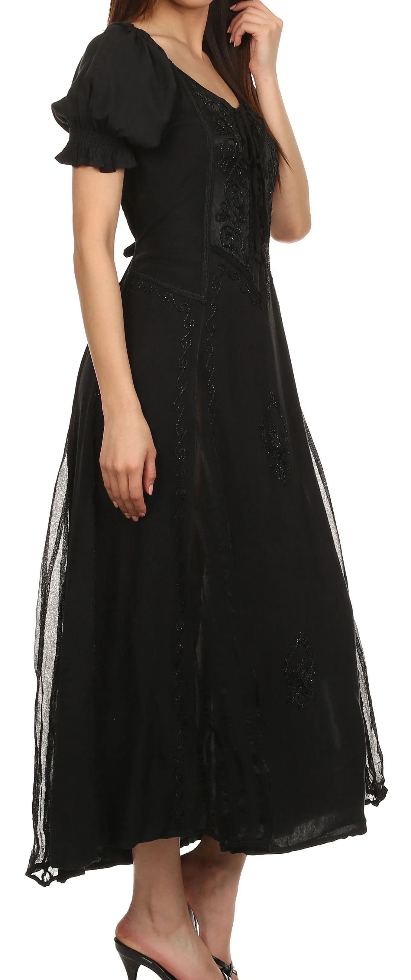 Sakkas Bridget Embroidered Renaissance Dress