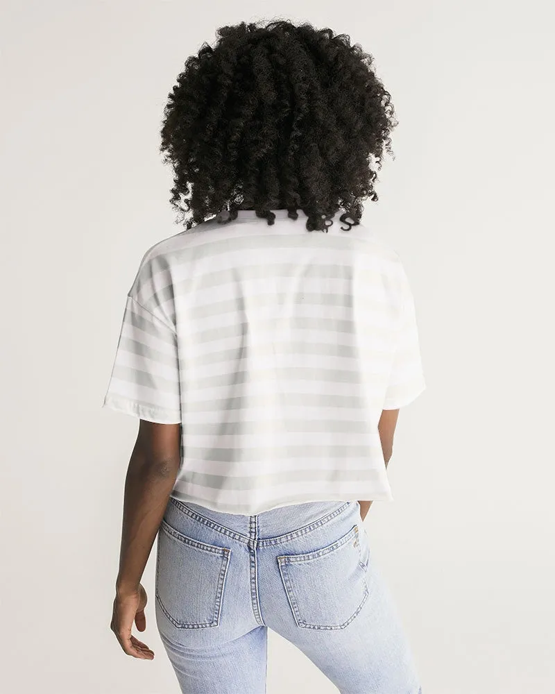 SMF Deck Stripe Feminine Lounge Cropped Tee