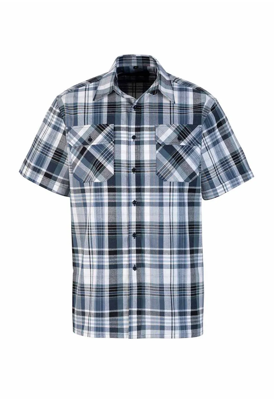 Storvik&#x20;Farsund&#x20;Work&#x20;Shirt&#x20;Cotton&#x20;-&#x20;Blue&#x20;Plaid