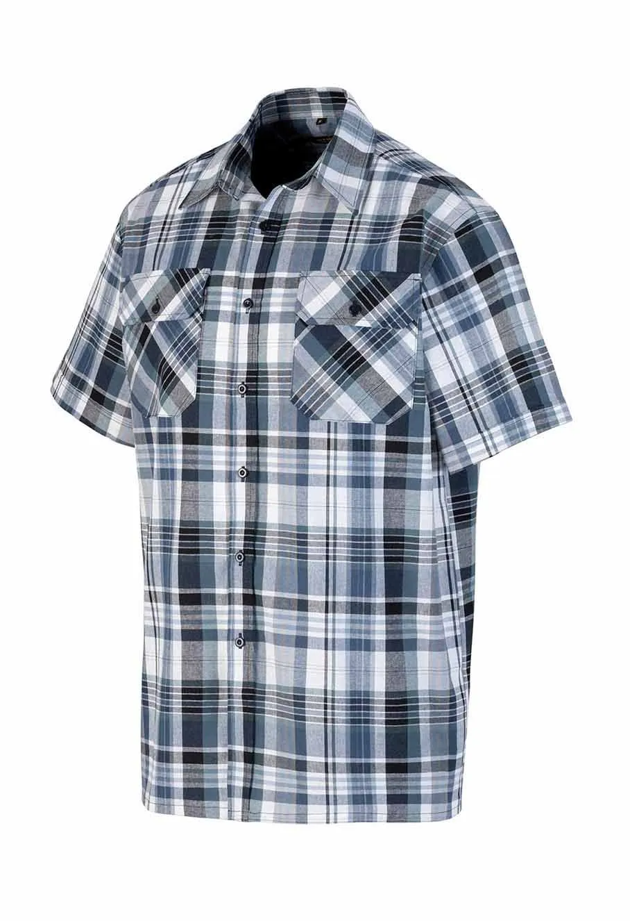 Storvik&#x20;Farsund&#x20;Work&#x20;Shirt&#x20;Cotton&#x20;-&#x20;Blue&#x20;Plaid