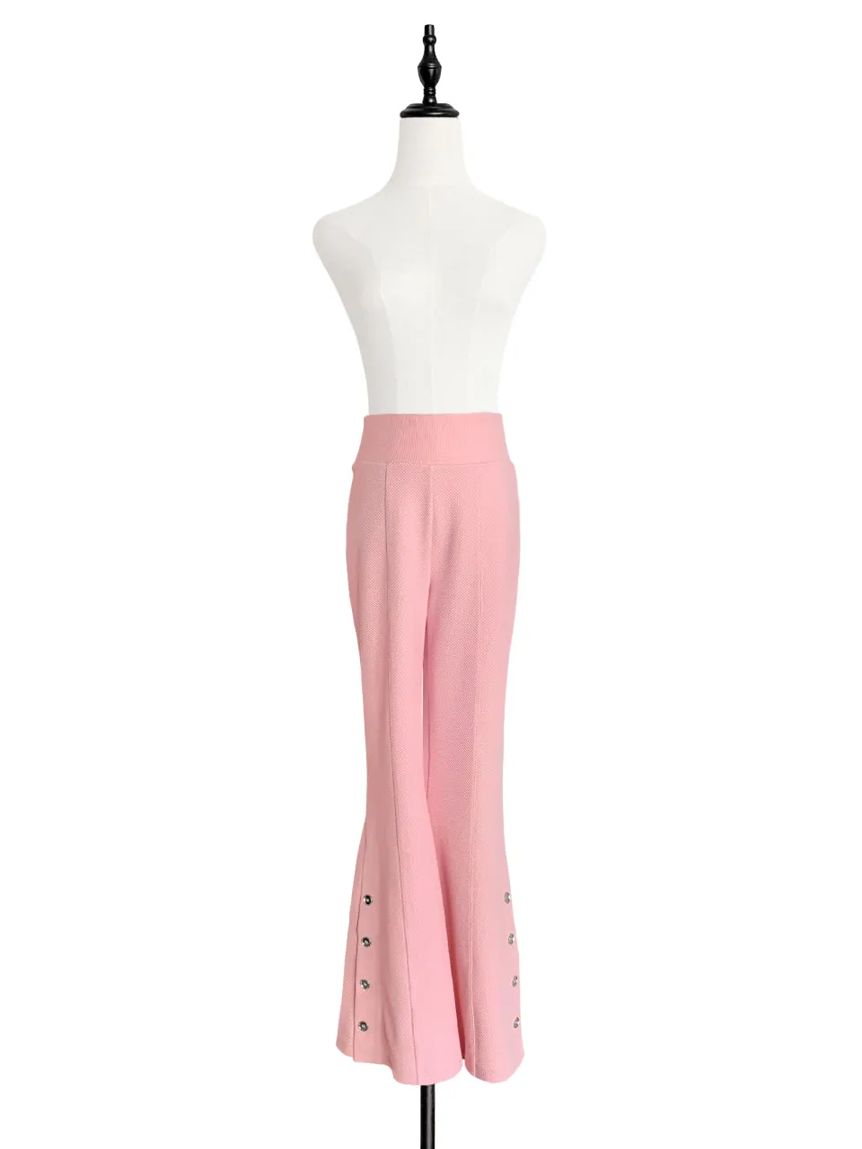 Surprise Sale! Baby Pink Flare Leg Pull On Button Pants