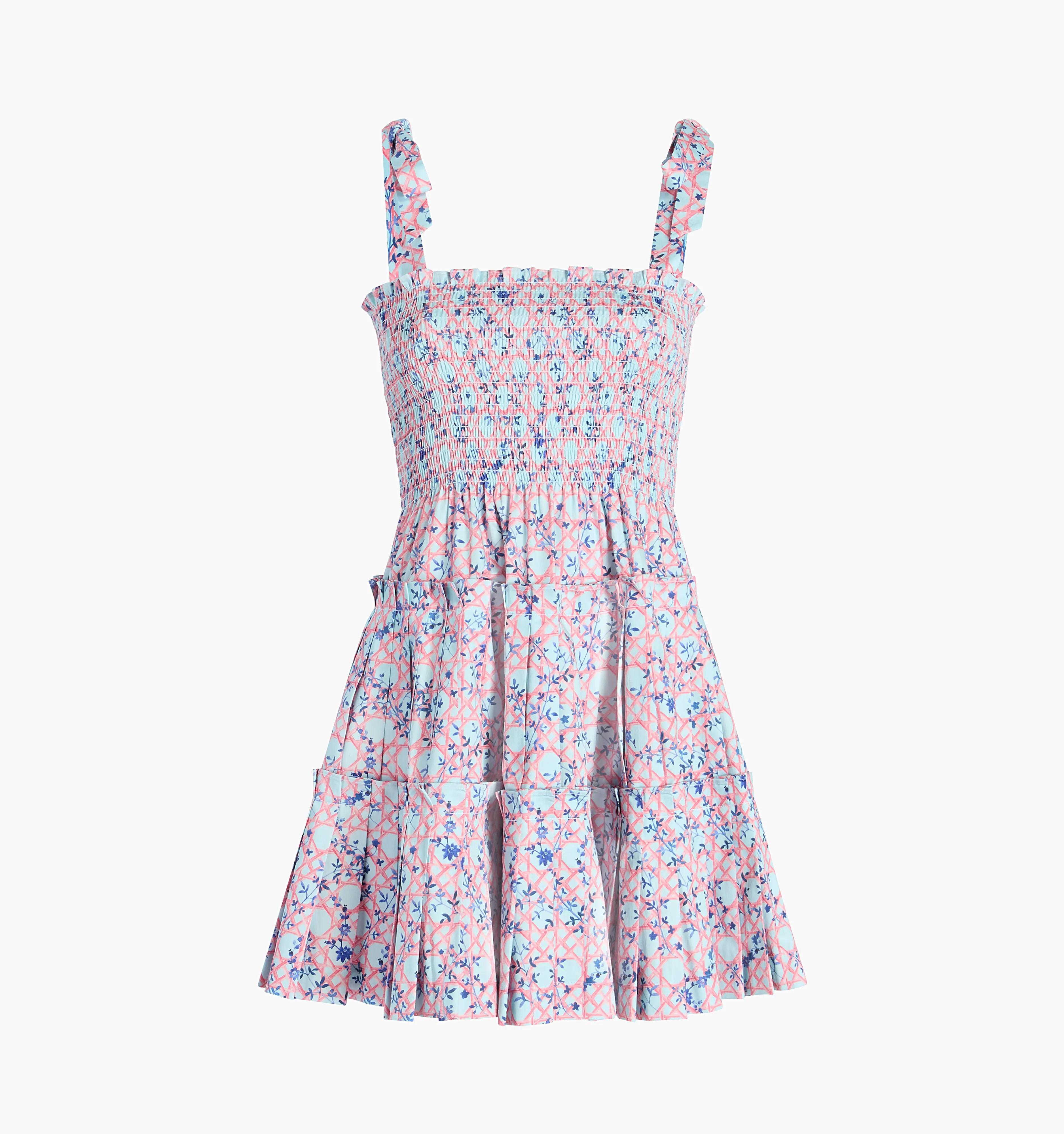 The Ribbon Charlotte Nap Dress - Pink Basketweave Vine