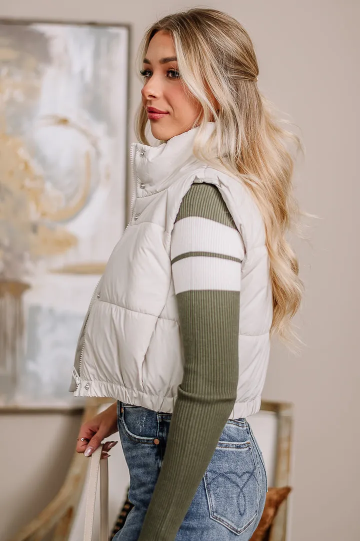 Till We Meet Again Puffer Vest | Ivory