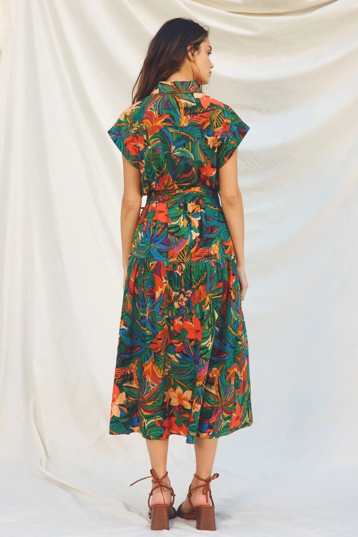 Tropical Breeze Shirt Dress